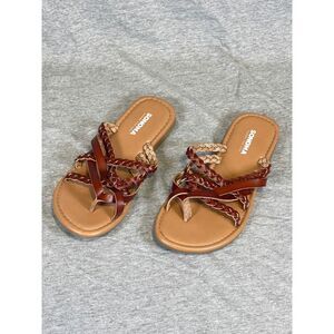 Sonoma Goods For Life Braided Strappy Flat Sandals Small/Medium